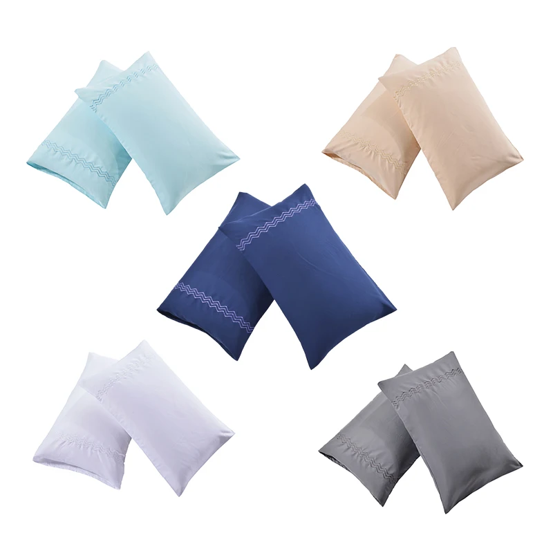 1 пара белый/синий/темно синий/Абрикосовый/серый кровать Мягкий Чехол на подушку