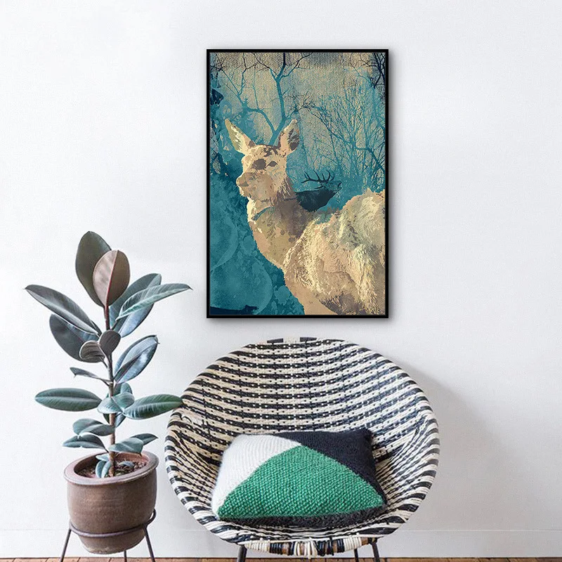 Modern A4 Art Print Poster Nordic Minimalist Wall Picture Cartoon Fish lighthouse Canvas Painting Kids Room Home Decor posters | Дом и сад