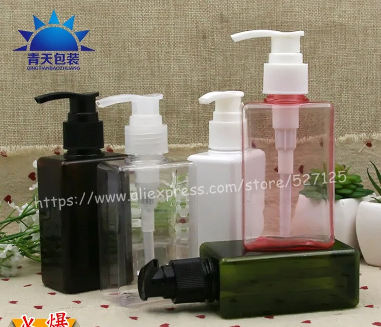 150 мл Красивая Цвета Квадратная бутылка PET с прозрачными/белые/черные сандалии на