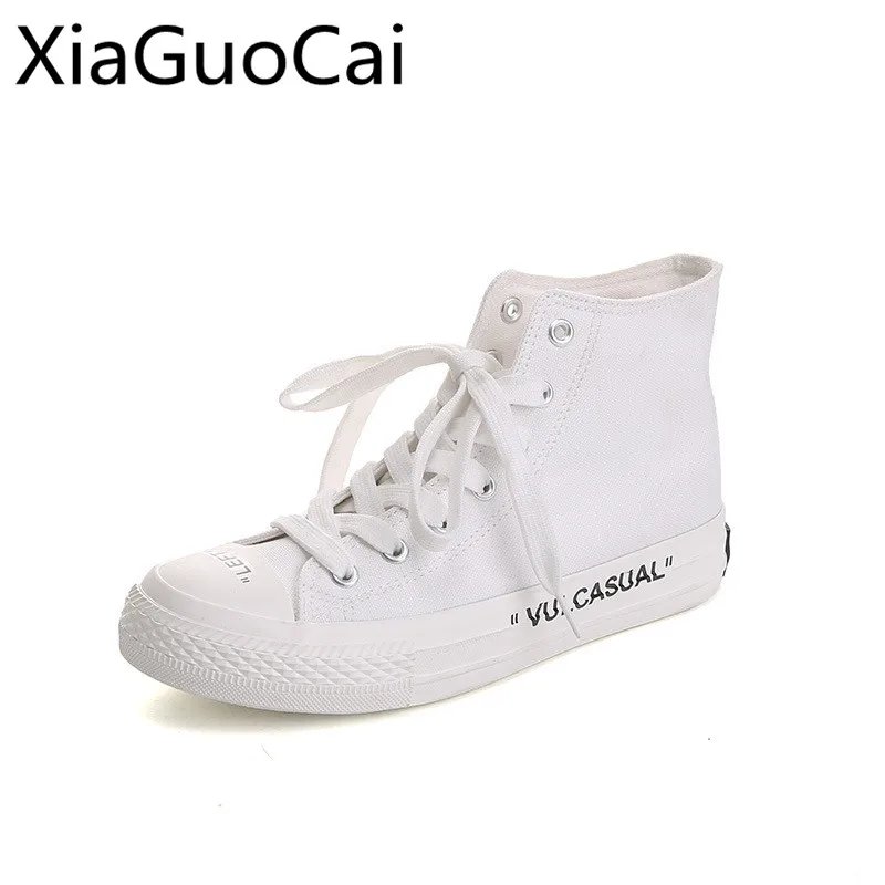 Student Breathable Fashion Women Flat High Top Casual Shoes Summer Canvas for Girl Harajuku Style Sneakers | Обувь