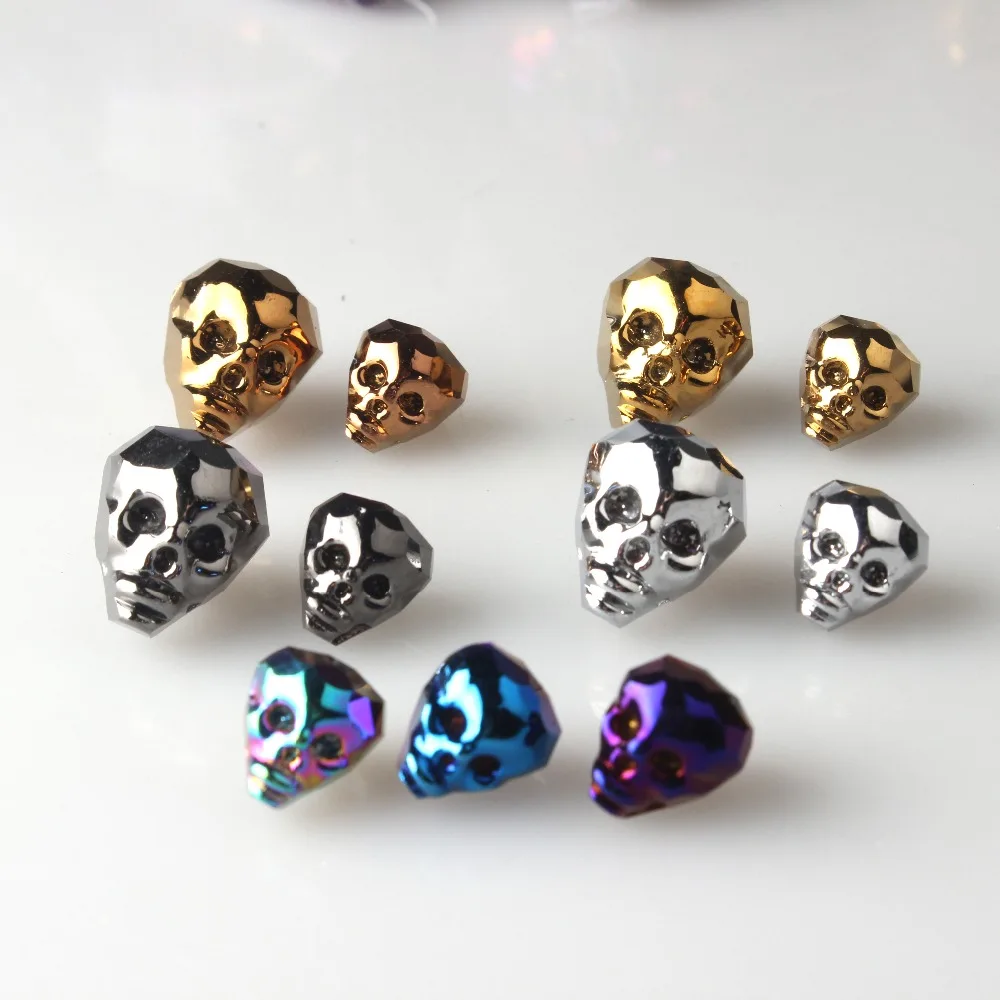 

Rainbow Color Fashion Crystal Skull Beads Diameter 13*15*13MM Bulk Items Wholesale Lots Jewelry Making