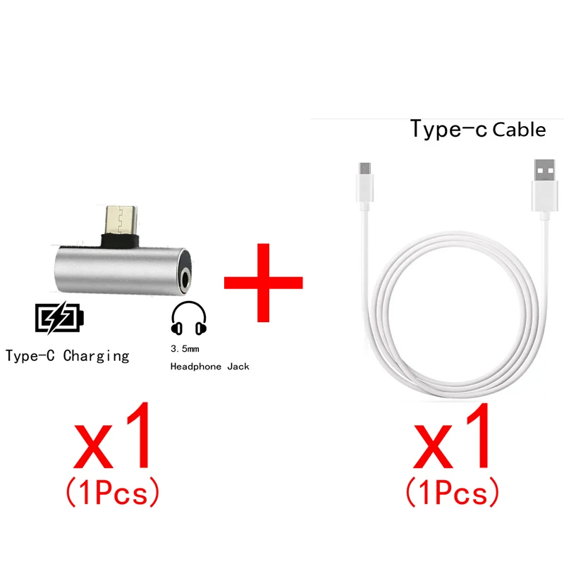 Splitter and cable Двойные наушники 3,5 мм разъем типа c 2 в 1 аудио зарядное устройство для sony Xperia 1 XZ3 XZ2 Премиум компактный корпус аудио Chraging USB C кабель - Цвет: Splitter and cable