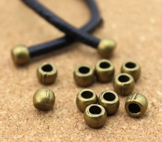 Металлические Античные бронзовые/серебристые кожаные наконечники для шнура F1563