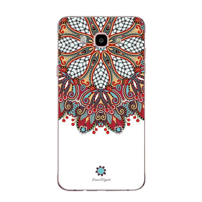 Мягкий прозрачный чехол Мандала для телефона из ТПУ Samsung J3 J5 J7 S6 S7 S8 note8 A3 A5 C7 J2prime с
