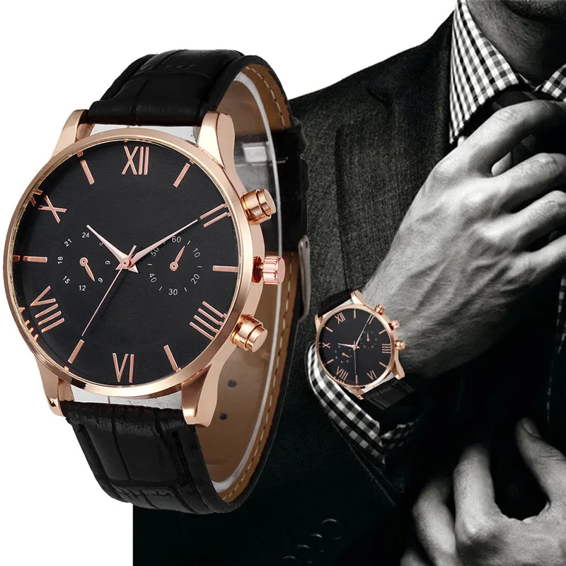 Модные кварцевые мужские часы 2021 Роскошные высококачественные с кожаным