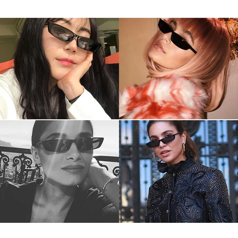 Черные солнцезащитные очки в стиле ретро с небольшой оправой|Женские очки| |