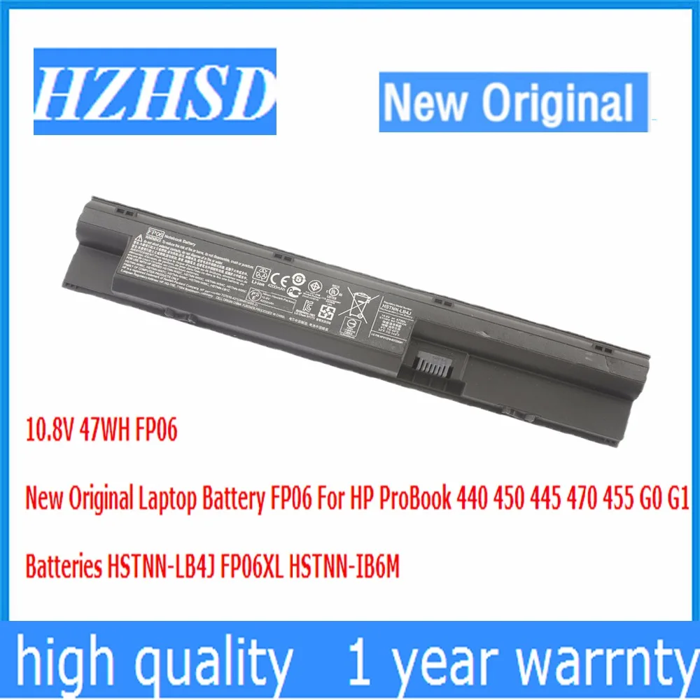 10 8 V 47WH новый оригинальный FP06 FP09 ноутбук Батарея для HP ProBook 440 450 445 470 455 G0 G1 батареи