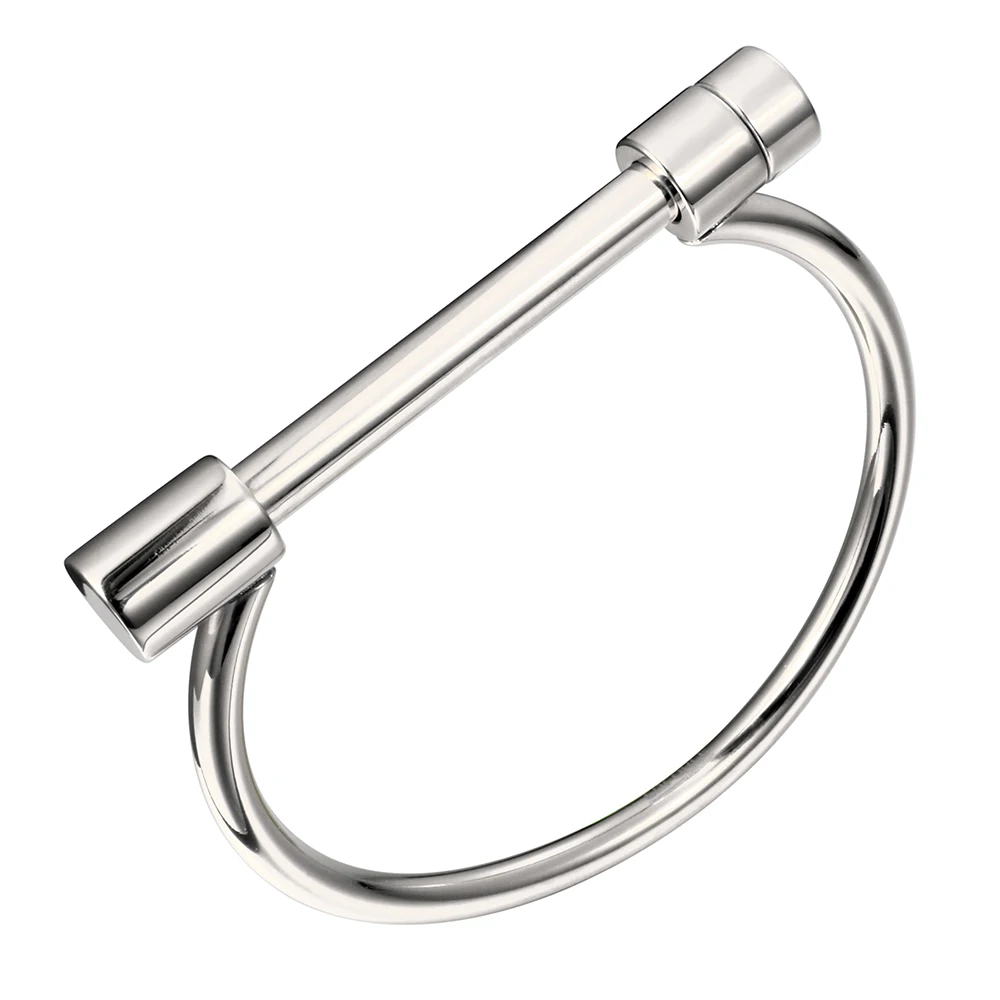 Классические золотые браслеты с скобами и винтами 3 цвета s модные большие