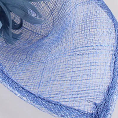 light blue Модные свадебные вуали покрытие лицо головные уборы Коктейльные элегантные пиллбокс петли шляпы-головные повязки вуалетки свадебные аксессуары для волос MYQ074 - Цвет: light blue
