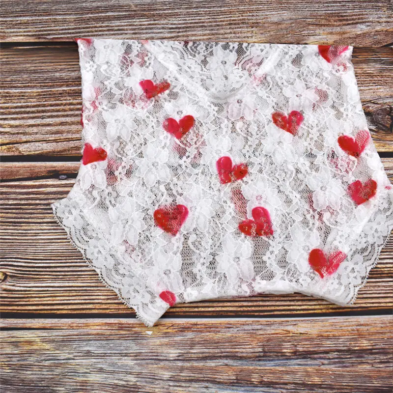 Pudcoco высокое качество сердце любовь Новорожденный ребенок стрейч кружева Опора