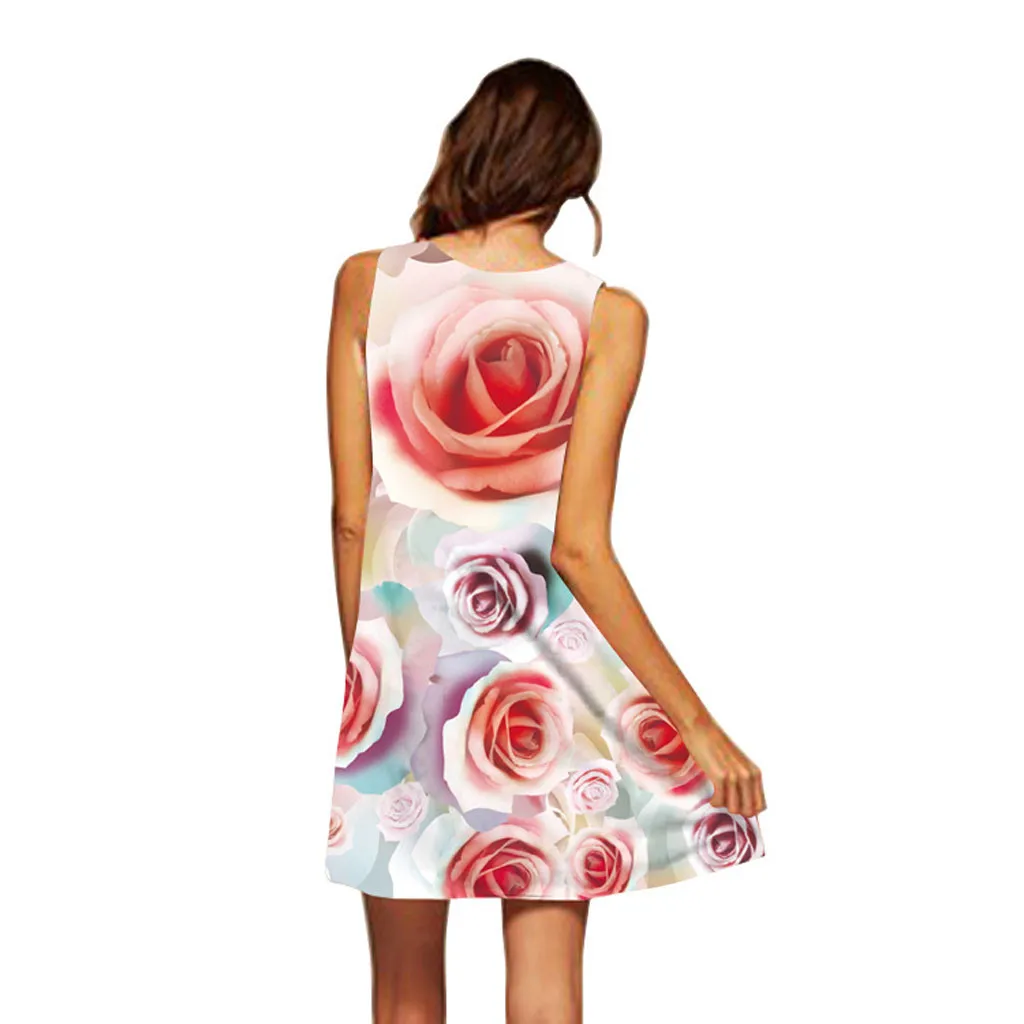 Женская одежда в винтажном стиле летнее пляжное мини платье без рукавов с