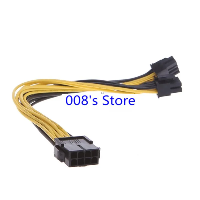 Новый 25 см ПК Питание кабель Процессор Molex 8 Pin до 2 PCI-e (6 + 2) 18AWG Экспресс Графика