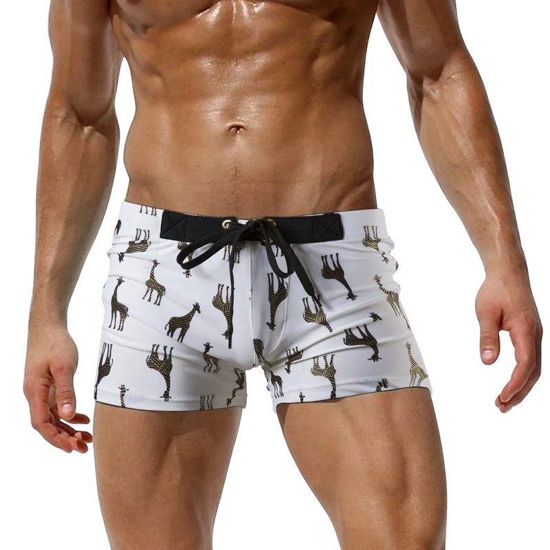SD355 летний мужской купальник красивый с принтом жирафа плавки бикини для мужчин