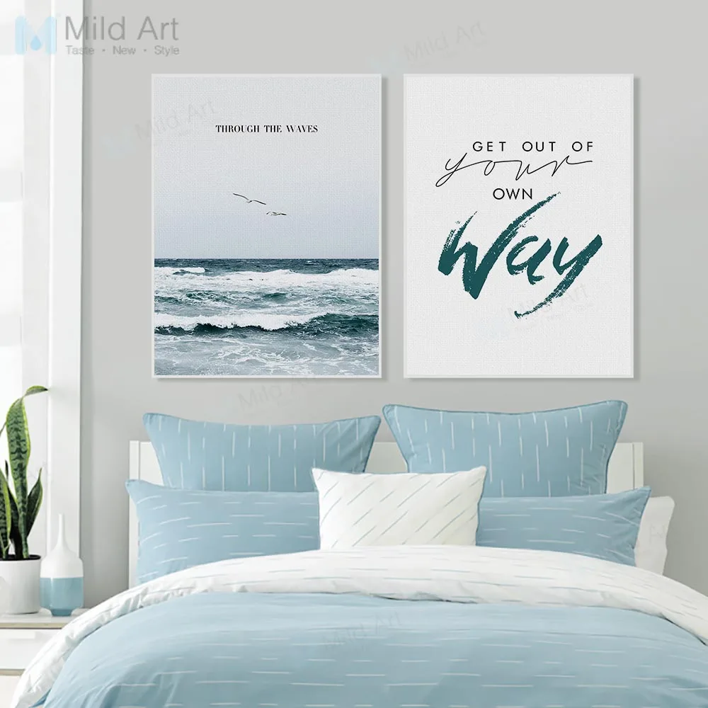 Постер с мотивами Морского Пейзажа Настенная картина в скандинавском стиле для