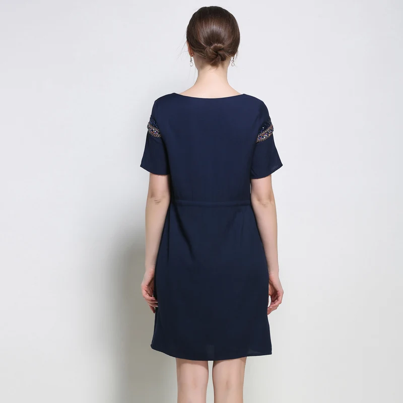 2017 Женская Мода блестками талии шнурок dress лето пережатая талия элегантный