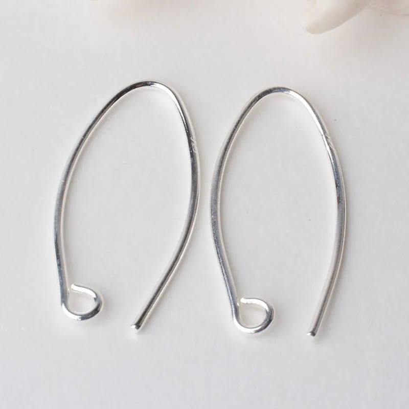 Ушной крючок твердые Серьги проволочные крючки из стерлингового серебра