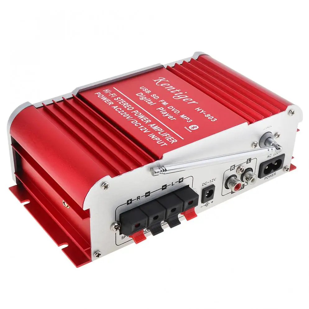 2CH Hi Fi цифровой Bluetooth автомобильный аудио усилитель мощности FM радио плеер с
