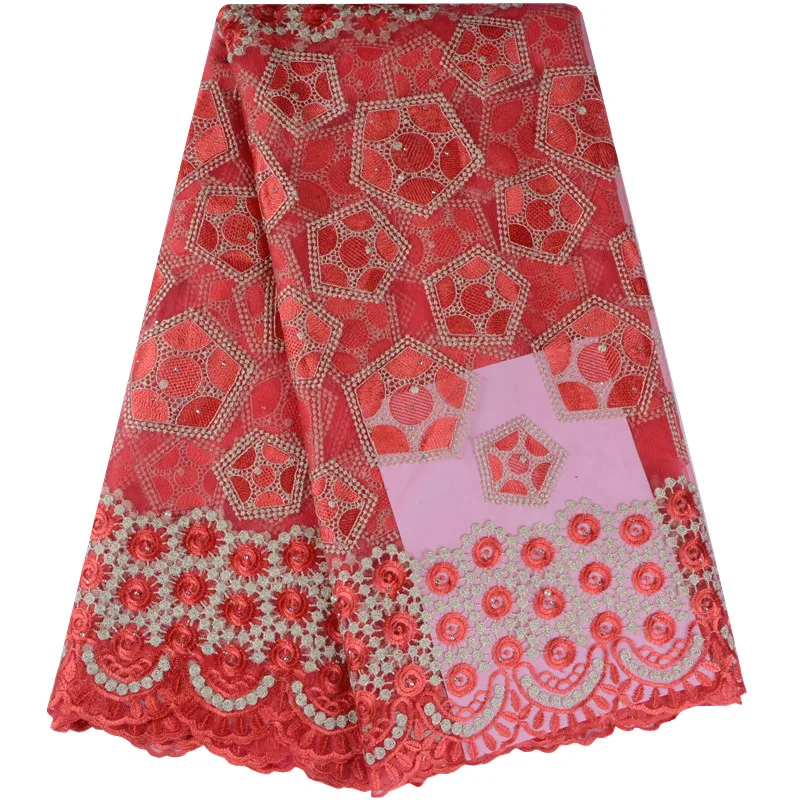 Популярные Вышивка французский Кружево Ткань Высокое качество Тюль Африки 5