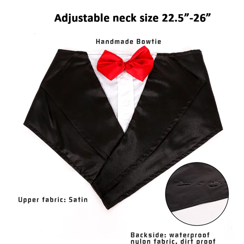 Большой костюм-смокинг для собак костюм свадьбы дня рождения бандана воротник с