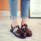 Женские сандалии на плоской подошве Koovan, летние пластиковые сандалии в римском стиле, пляжная обувь, 2021