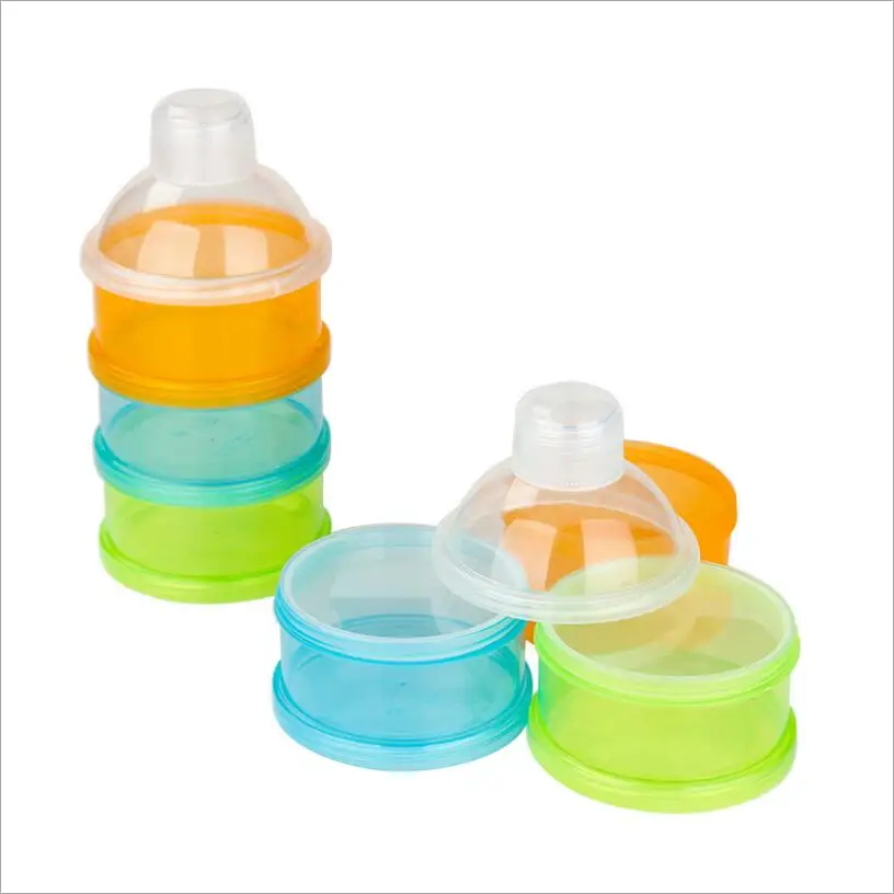 1PCS 3 Layer Travel Portable Storage Box For Infant Baby Milk Powder Formula Dispenser Food Container Feeding |