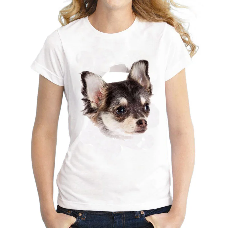 Topjini Cute Dog Print T Shirts Casual Women Short Sleeve loose Funny dogs t-shirt Plus Size tops 6XL 5xl xxxxl t shirt | Женская одежда