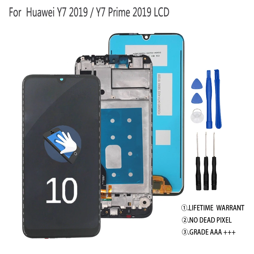 Оригинал для Huawei Y7 2019 ЖК дисплей с сенсорным экраном дигитайзер Prime экран