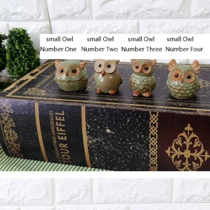 Vintage Home Decor Artesanato Ornaments Ceramic Decorative Manualidades Animal Owl Craft Wedding Gift 1PCS | Дом и сад
