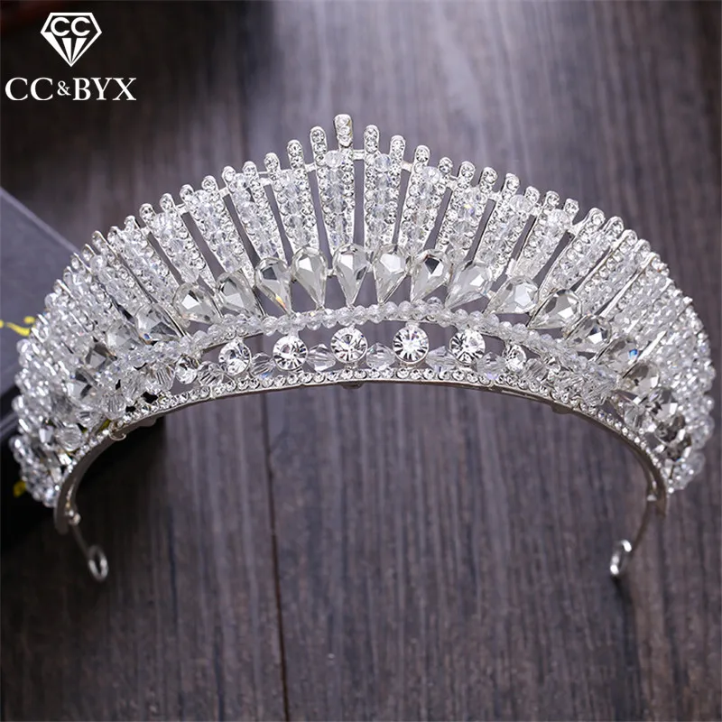 Cc и короны диадемы Роскошные принцессы большой Корона Свадебные Женские