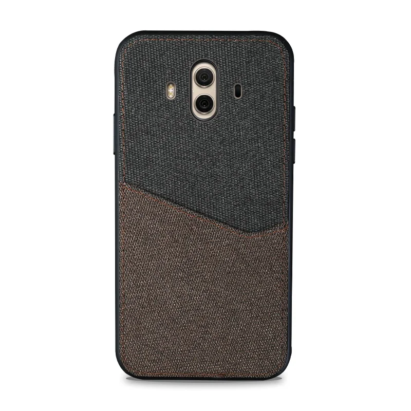 Canvas Phone Case For Huawei Mate 9 10 Pro P10 P20 Lite Color stitching Card slot design Honor V9 V10 Nova 3 Cover |