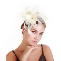 flower cocktail tea party headwear mesh feather fascinators top hat for girls and women