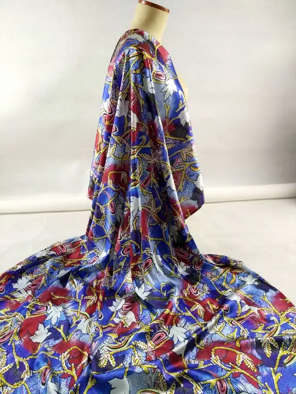 Telas Высококачественная супер тканая ткань из чистого шелка стрейчевая сатиновая