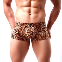 hot sexy men leopard printed underwear boxer underpants trunks wild style boxers shorts male panties cueca hombre breathable