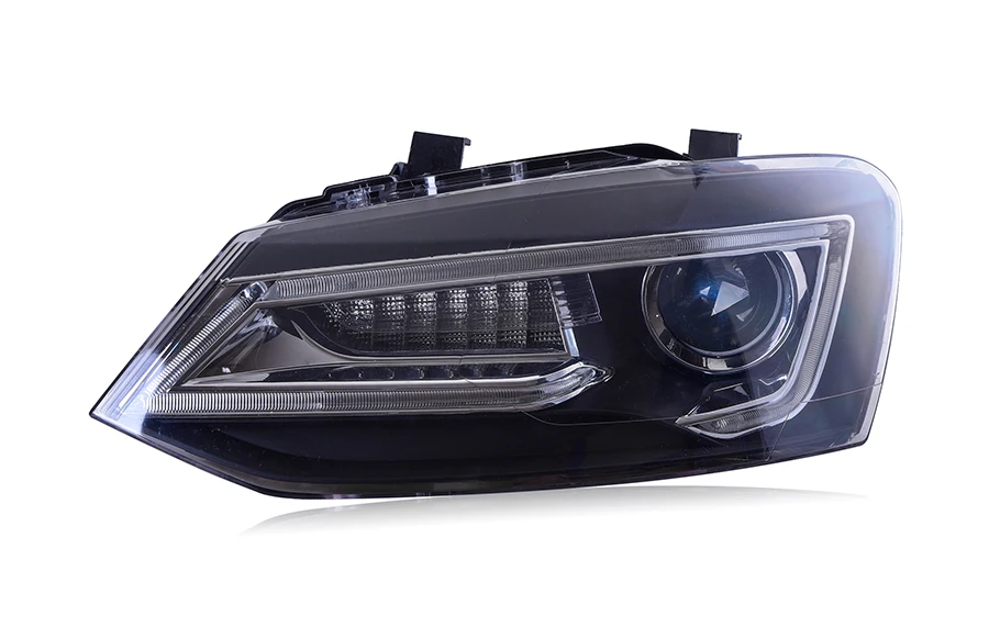 Головной светильник в сборе для Volkswagen Polo 2011- светодиодный Поворотный Светильник СВЕТОДИОДНЫЙ дневной ходовой светильник demon eyes