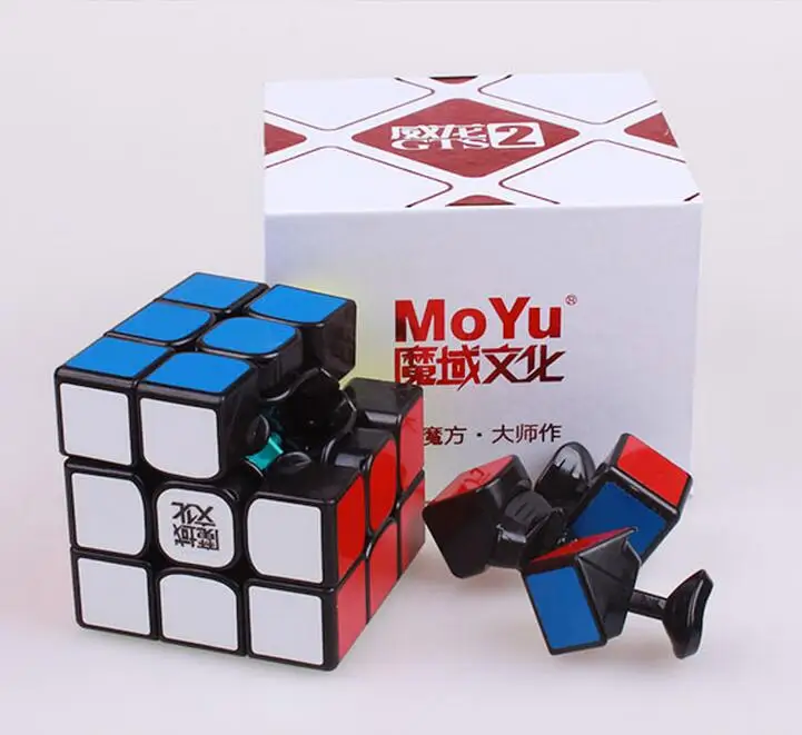 black Cuber speed Magic moyu weilong gts2 скоростной куб 3x3x3 Профессиональные развивающие пазлы и gts 2 игрушки для детей - Цвет: black