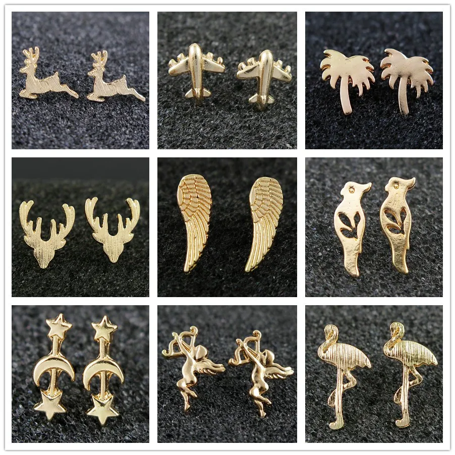 1 пара античных серебряных/золотых тонов кленовых листьев/горшков Листьев