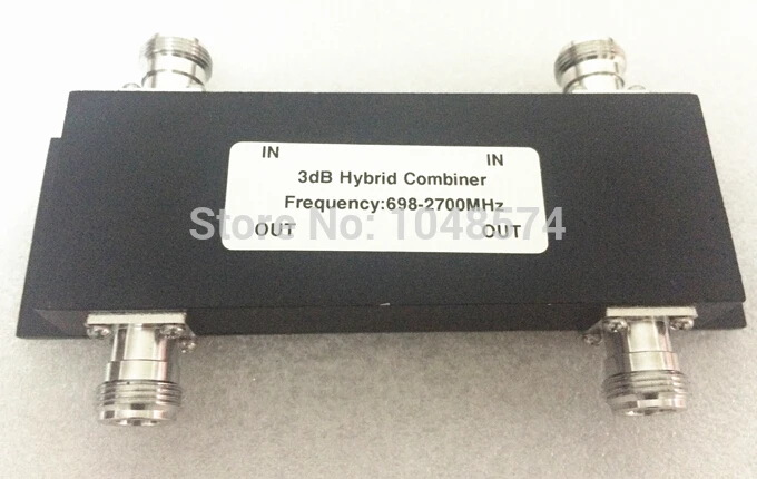 4G 698-2700Mhz 2 in 2 out Hybrid Combiner 3dB Hybrid Coupler with N female connector