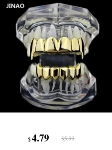 Jinao для хип-хопа Золото Тон Скорпион и корона сердце форма съемный Grillz(двойные капы для зубов) для верхней или нижней зубов Твердые