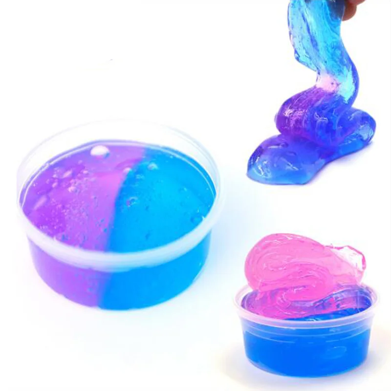 Слайм из пушистой пены цветная глина сделай сам пластилин игрушка слайм