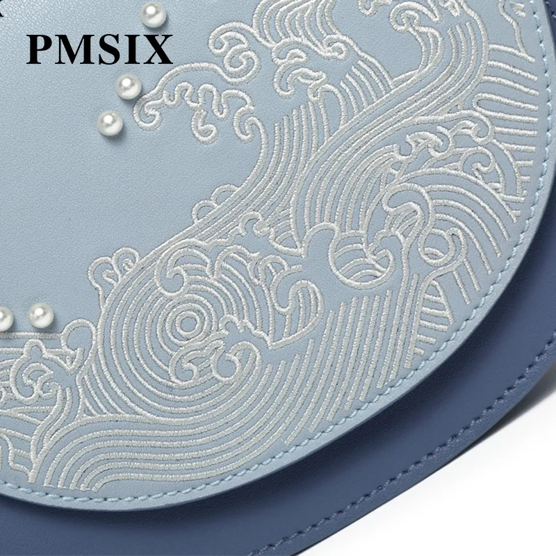 PMSIX винтажные женские сумки с металлическими ручками клатч вышивкой цветы