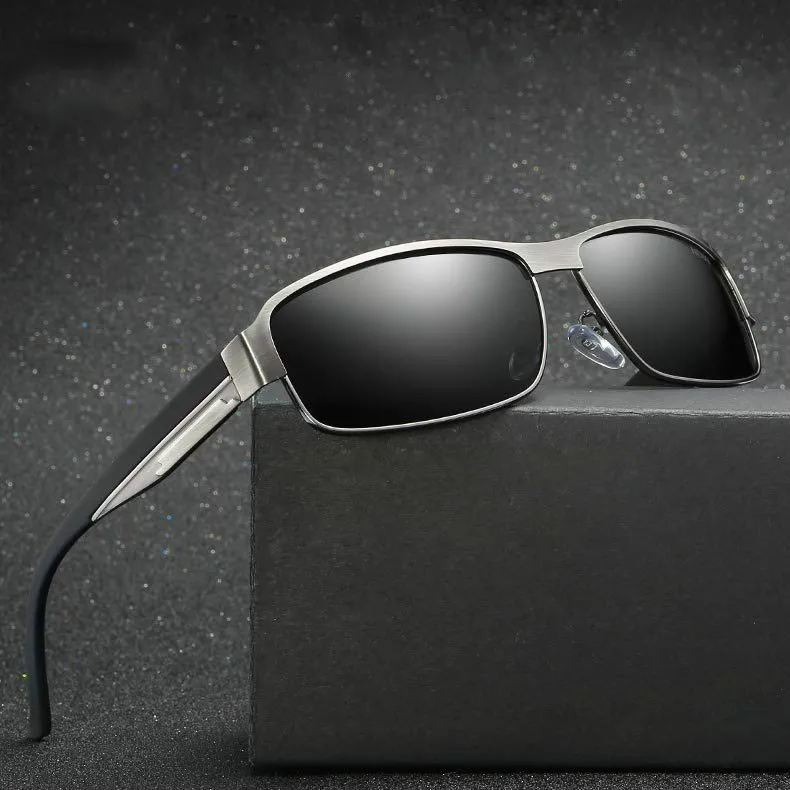 Алюминиевые мужские солнцезащитные очки поляризационные 2018 роскошные брендовые