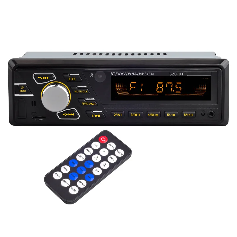 24 В автомобильный bluetooth-плеер стерео Aux Iso Интерфейс Mp3 Fm/Usb/радио mp3-плеер 520-Ut |