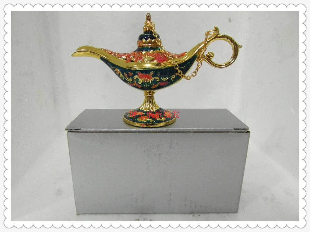 

15 см клойсон резьба цветок живопись красный смешанный цвет горшок 2 шт русский чай горшок аль-адДин Пакистан лампа украшения BRAAS серебро