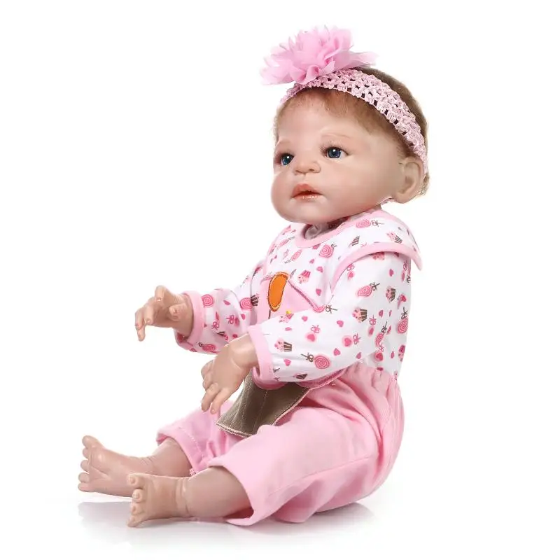 

57cm Princess Doll Toys Rooted Hair Lifelike Newborn Baby Doll New Year Birthday Gifts Rebron Full Vinyl Babe Kid's Girl Toys