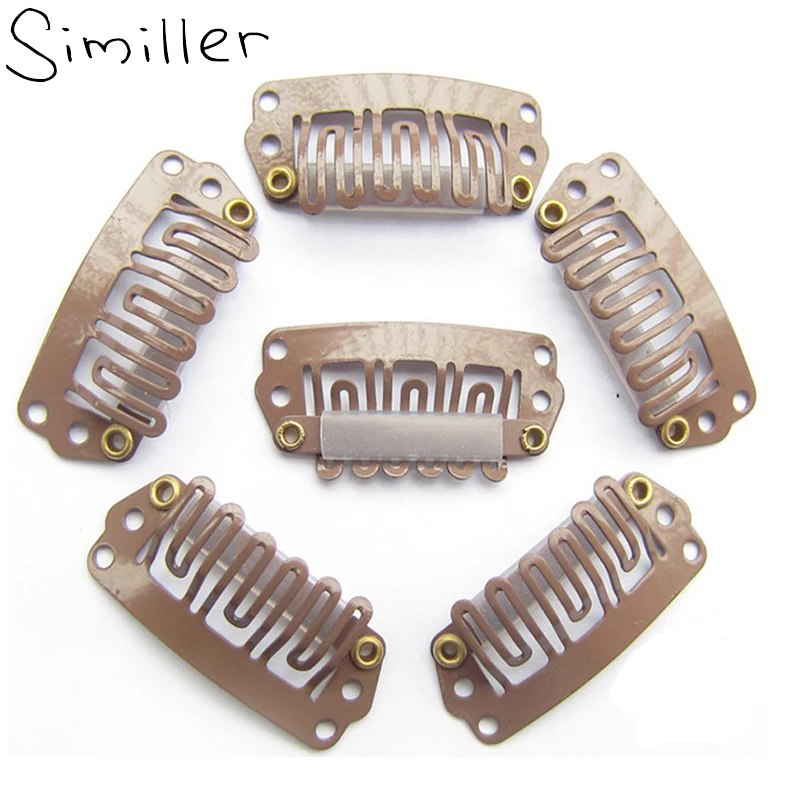 Similler 100 шт/партия U черный коричневый серебряный зажим для наращивания волос