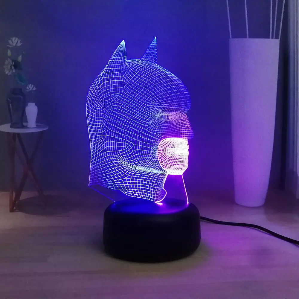 Светодиодный 3d-светильник Marvel смешанный двойной 7 цветов с дистанционным