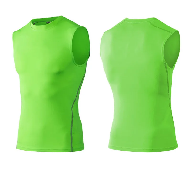 Polera De Compresion Hombre Спортивная Беговая Футболка мужская без рукавов компрессионный жилет Баскетбол Фитнес тренировочные майки спортивная одежда
