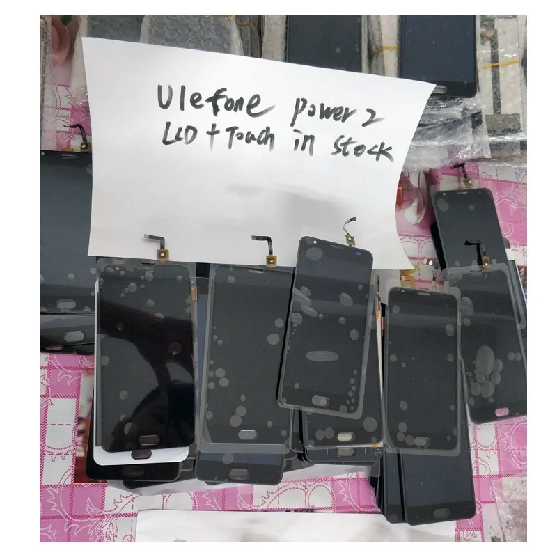 Для 100% оригинального Ulefone Power 2 ЖК дисплей + TP кодирующий преобразователь