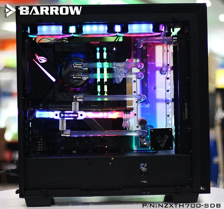 

Barrow Acrylic Board as Water Channel only use for NZXT H700 Computer Case use for Both CPU and GPU Block /RGB to 5V GND 3PIN