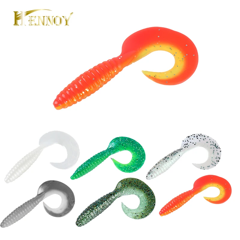 Hennoy 6 шт. мягкие приманки 7 см 3 2 г искусственная рыболовная приманка Shad Peche снасти